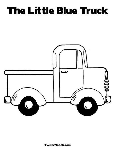 The little blue truck coloring page from twistynoodle truck coloring pages little blue trucks coloring pages