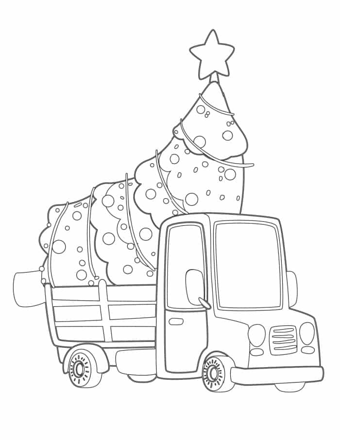 Free printable christmas tree coloring pages