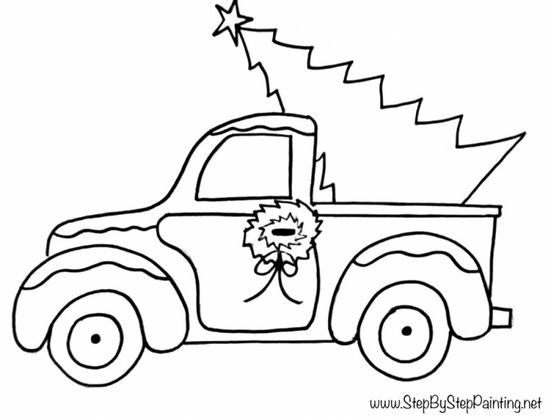 How to paint a christmas tree truck