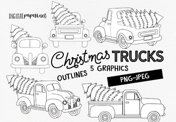 Christmas vintage trucks