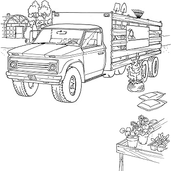 Trucks coloring book dover planes trains automobiles coloring steven james petruccio books