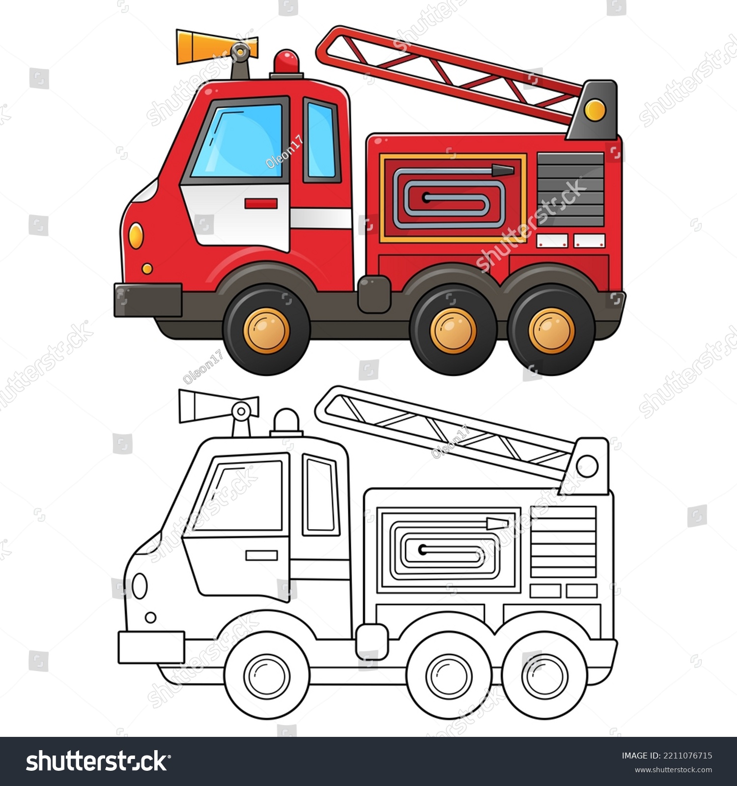 Thousand coloring book truck royalty