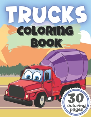Trucks coloring book creative and fun designs with digger dumper garbage truck and more vehicles paperback village books building munity one book at a time