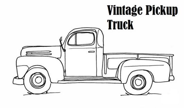 Pickup truck coloring pages printable pdf