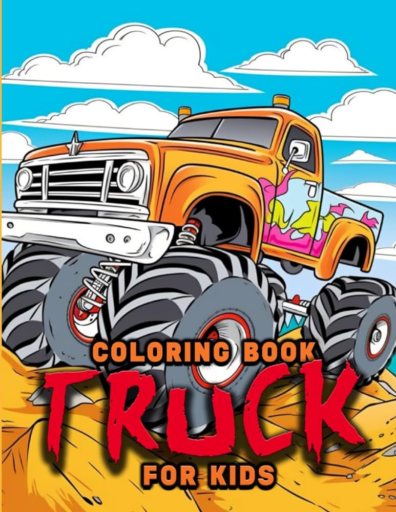 Buy truck colorg book for kids fun colorg pages of cars trucks and more for kids toddlers ages