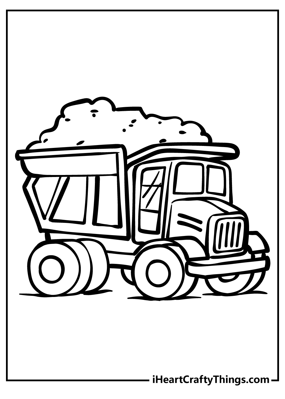 Dump truck coloring pages free printables