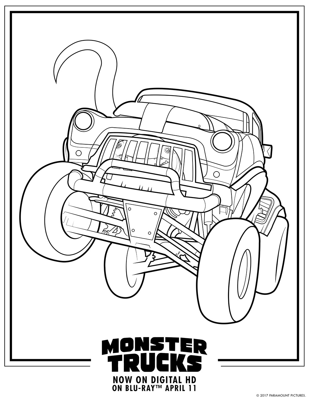 Monster trucks printable coloring pages â all for the boys