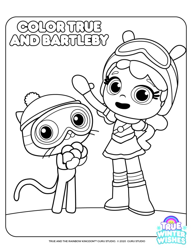 True and the rainbow kingdom coloring pages