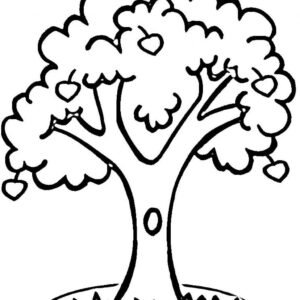 Tree coloring pages printable for free download