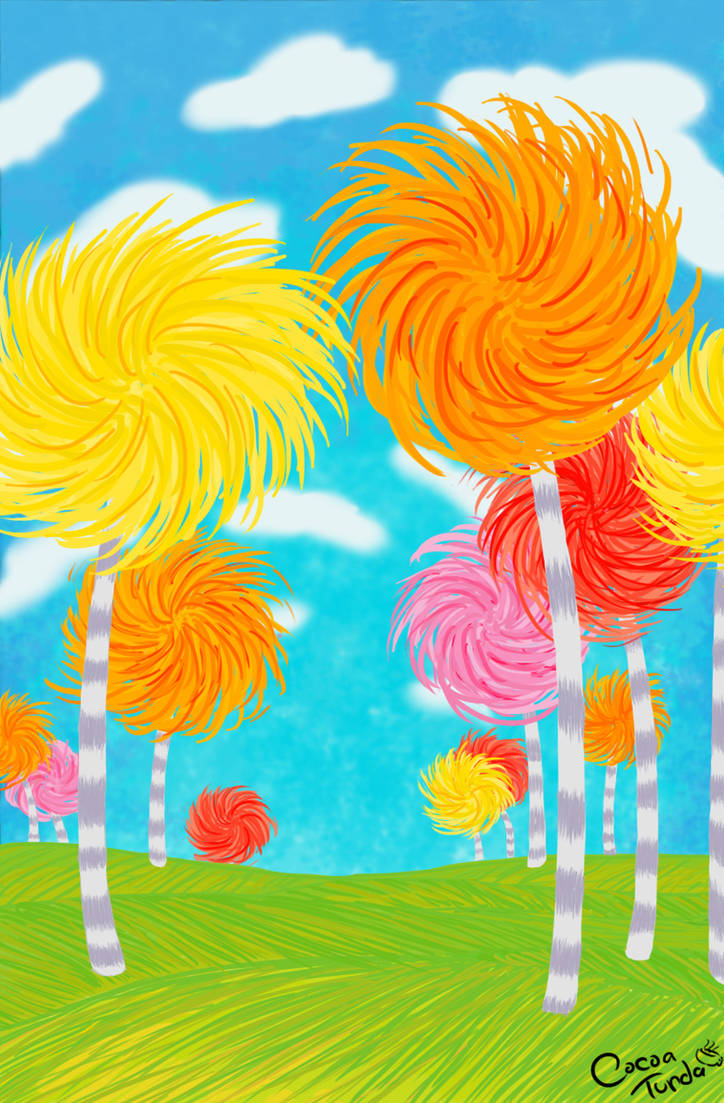 Fields of truffula trees by chocolatetunda on