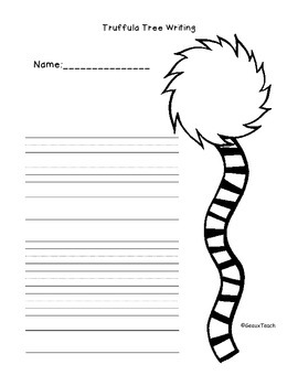 Truffula tree writing tpt
