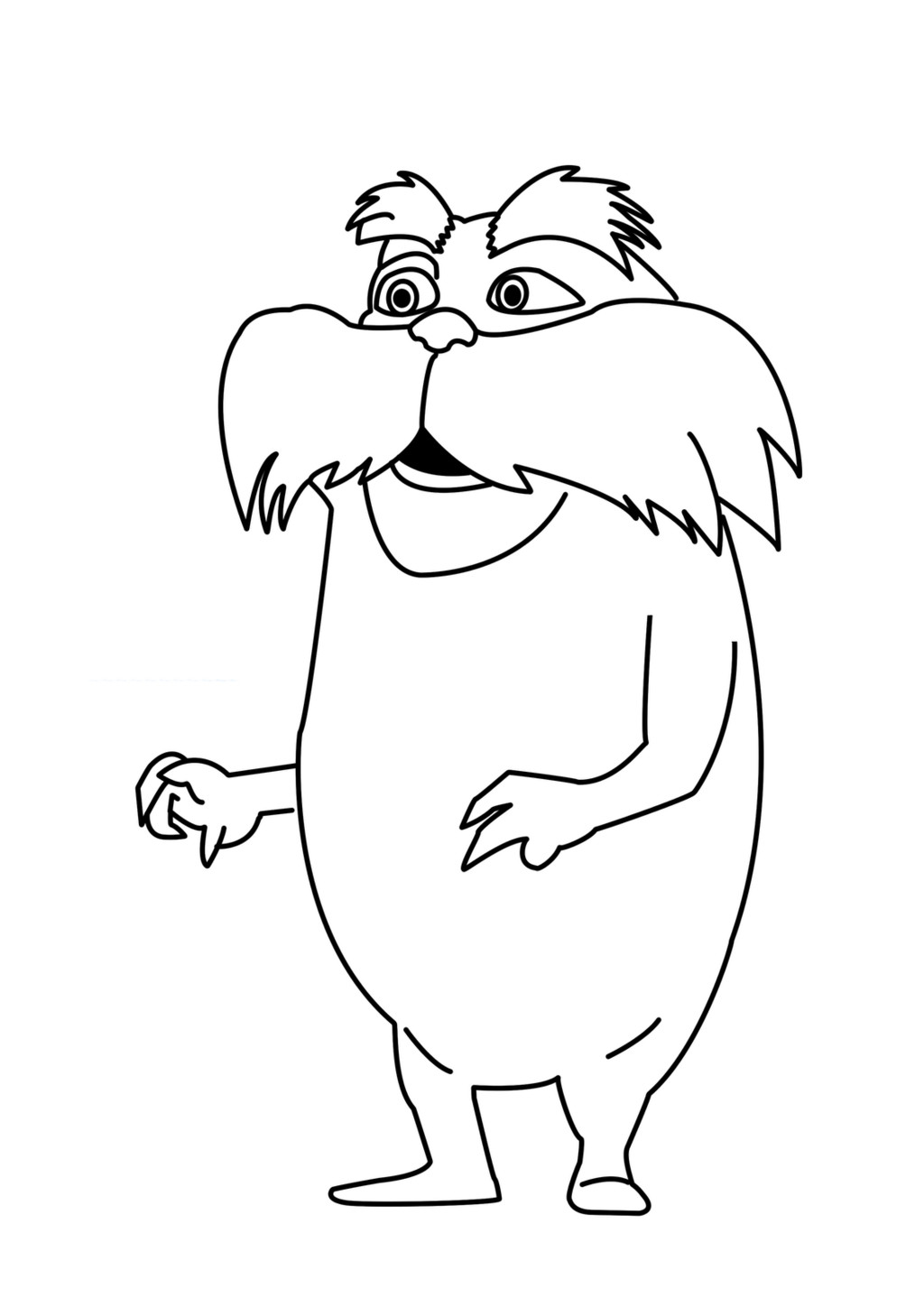 Free printable lorax coloring pages for kids