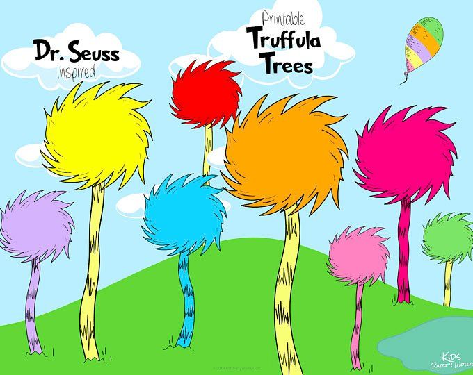 The lorax truffula trees printable fun colors for your next birthday pty or baby shower byl kidspâ kids pty decorations seuss pty kids pty printables
