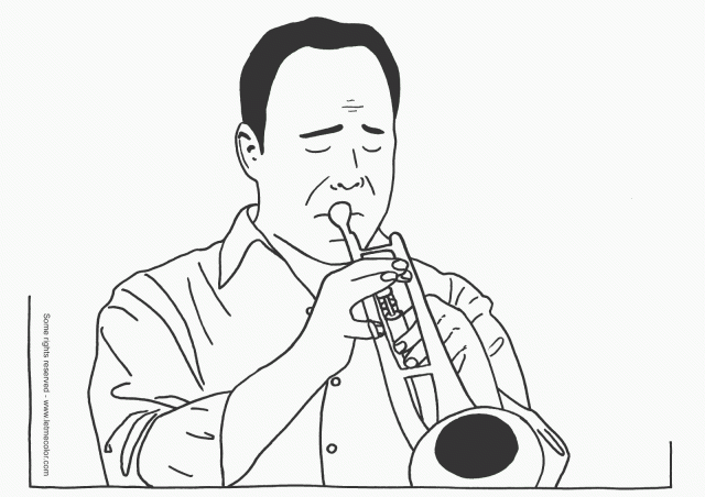Trumpet coloring page