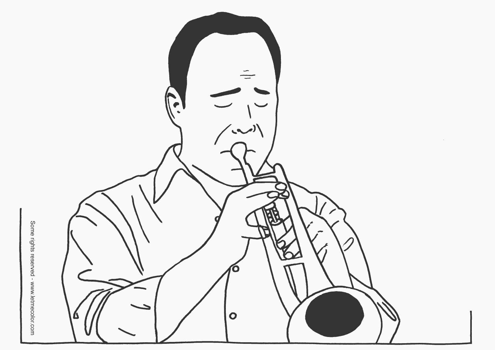 Trumpet coloring page