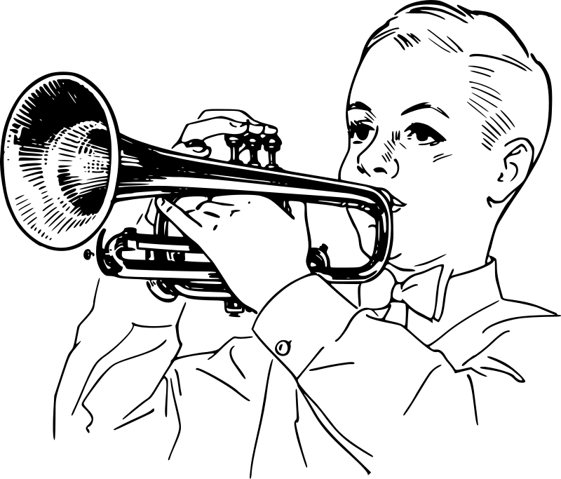 Trumpet coloring pages