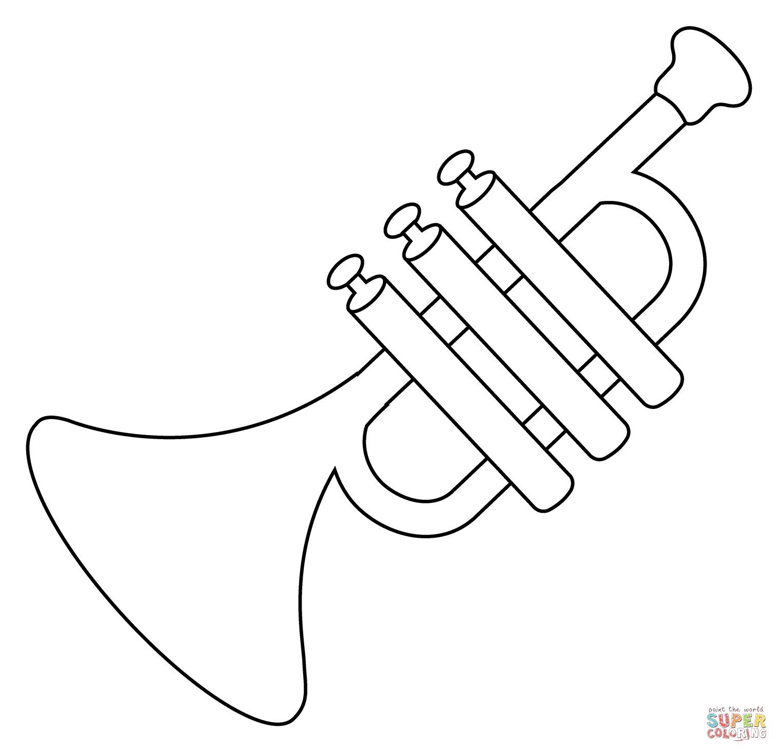 Trumpet emoji coloring page free printable coloring pages