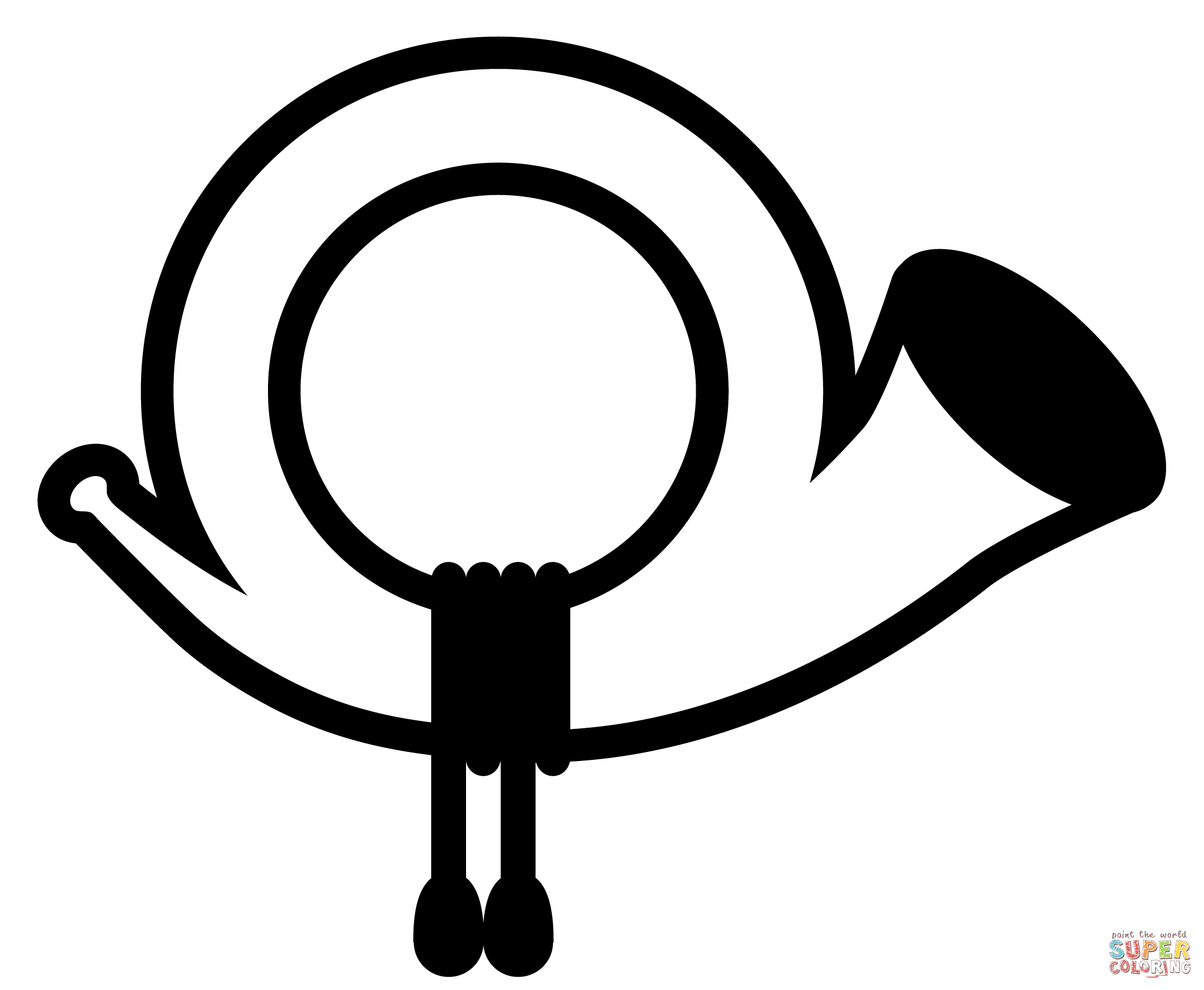 Postal horn emoji coloring page free printable coloring pages