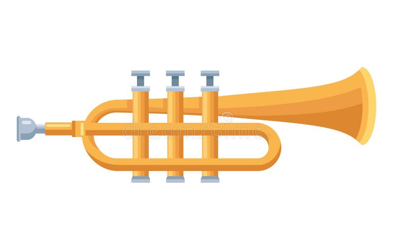 Trumpet musical instrument stock vector illustration of instrument