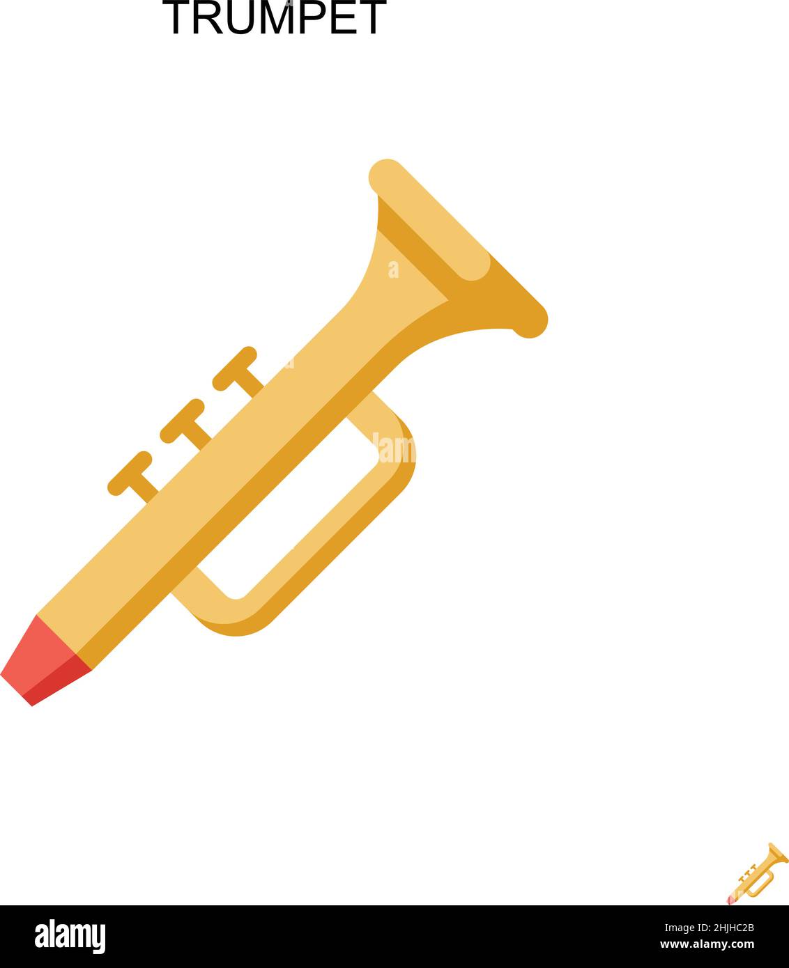 Brass instrument trumpet player stock vector images