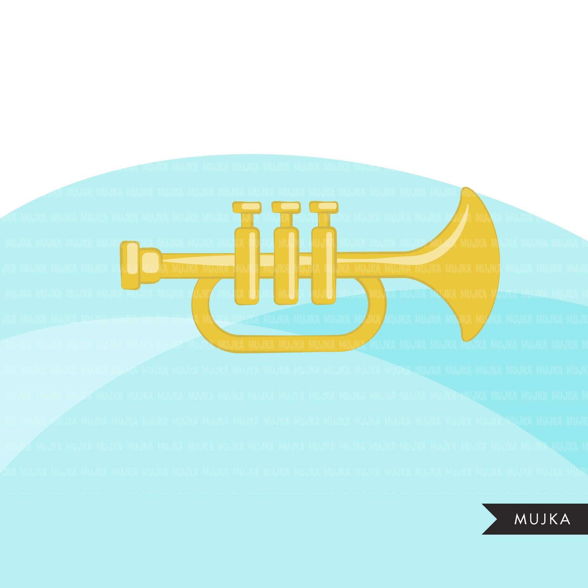 Trumpet clipart music instruments clipart education graphics school â mujka cliparts