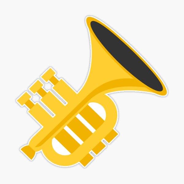 Emoji trumpet sticker for sale by roarr