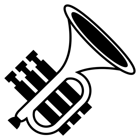 Trumpet emoji coloring page free printable coloring pages