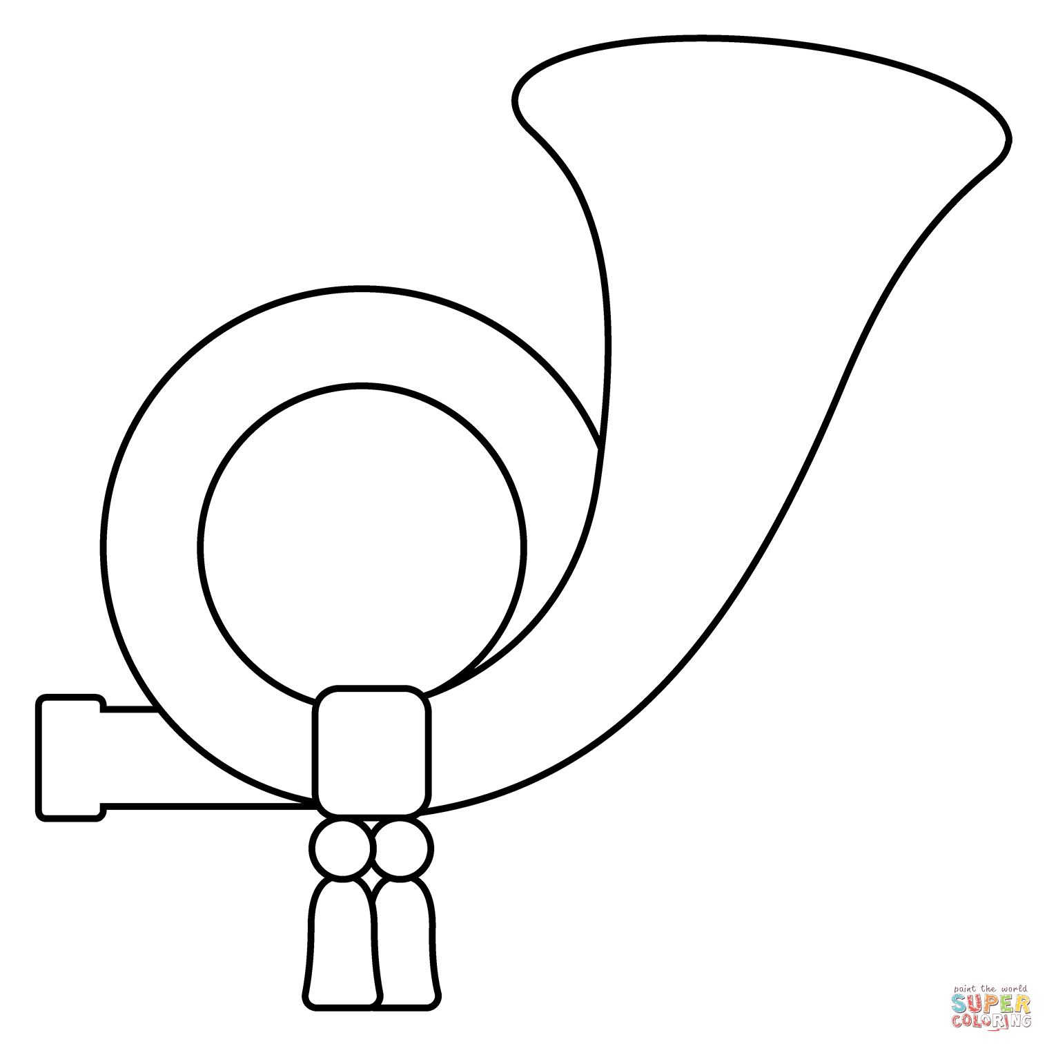Postal horn emoji coloring page free printable coloring pages