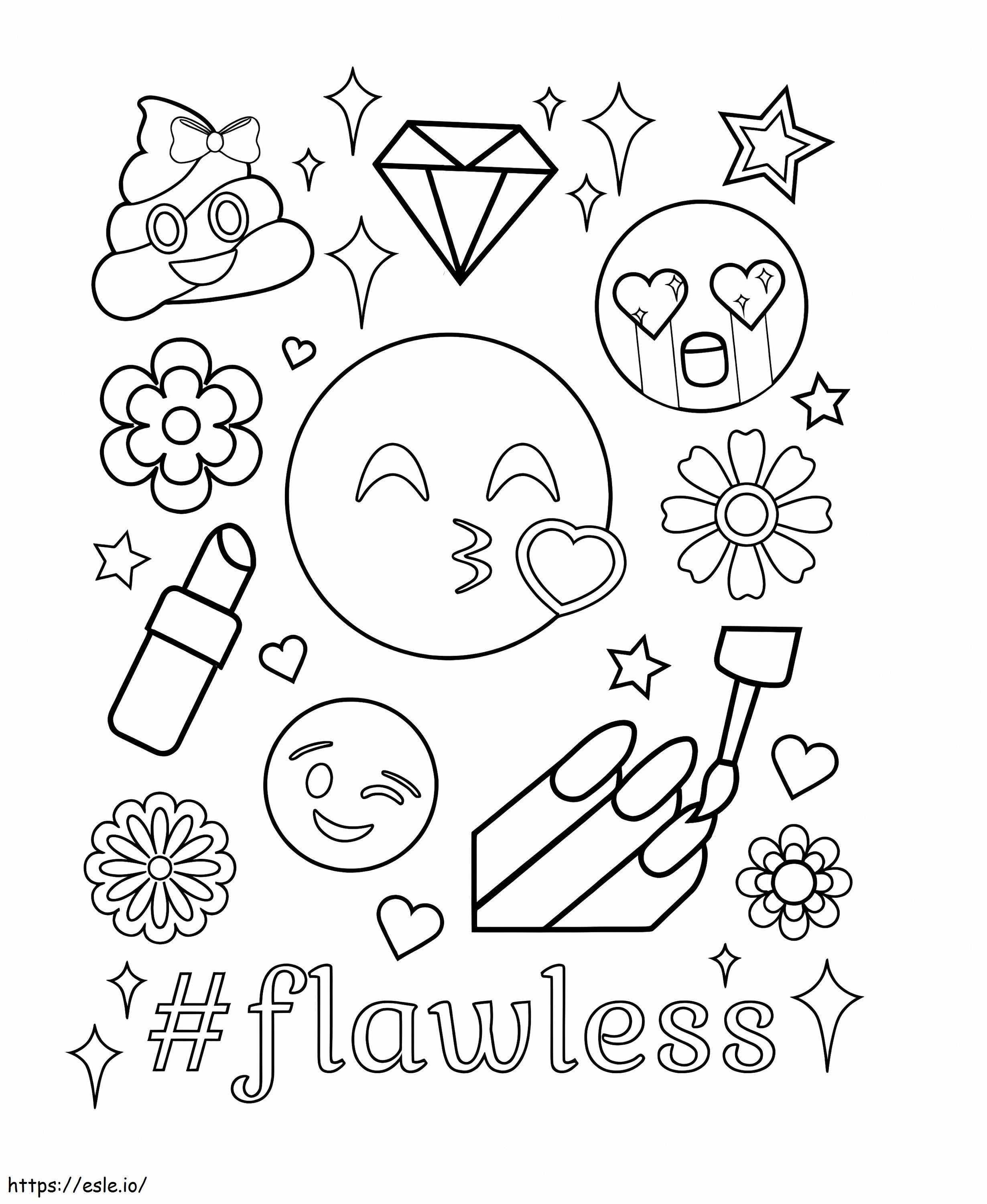 Printable emojis coloring page