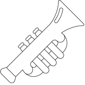 Trumpet coloring page free printable coloring pages