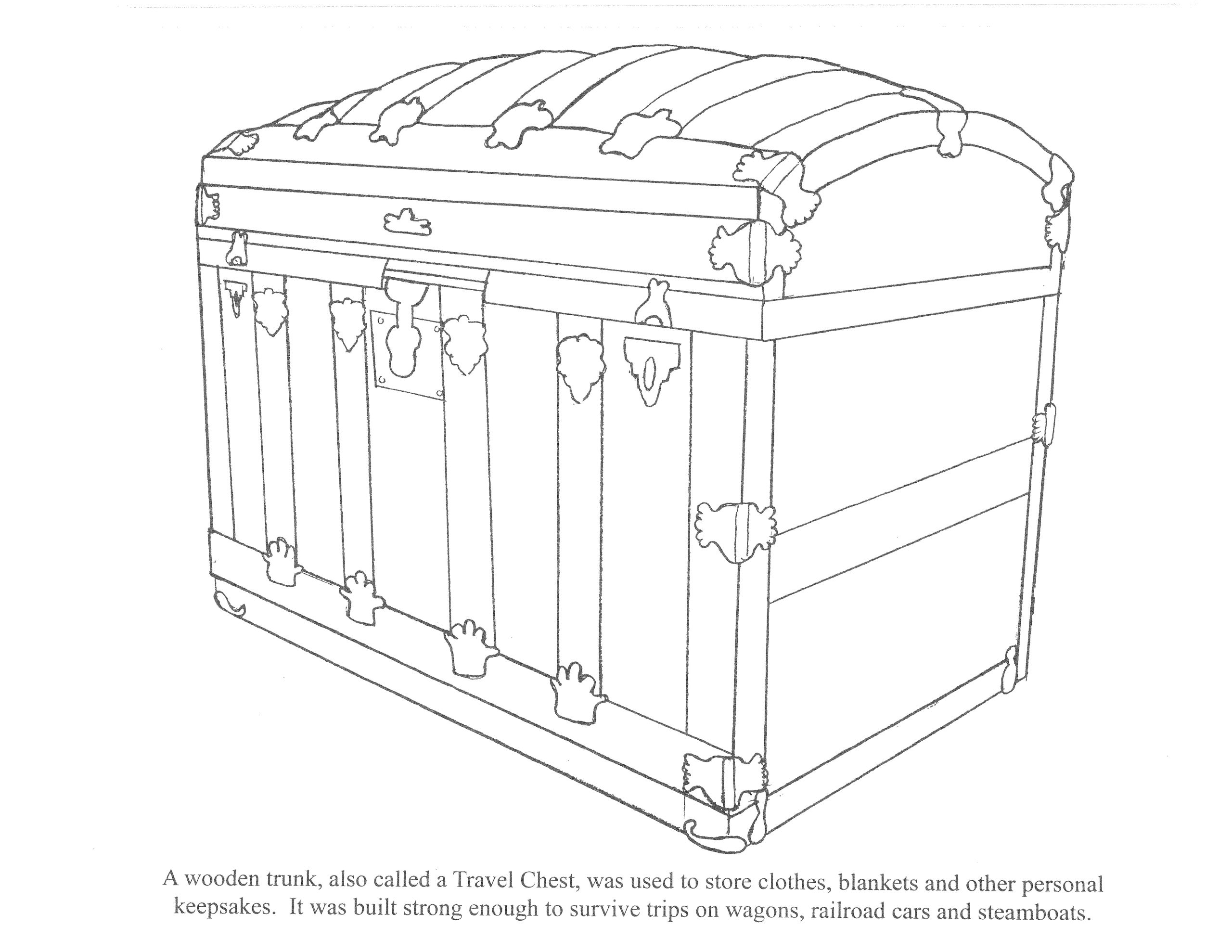 Trunk coloring page