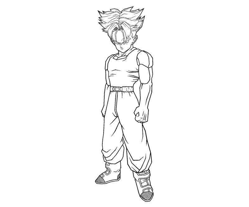 Future trunks coloring crafty teenager