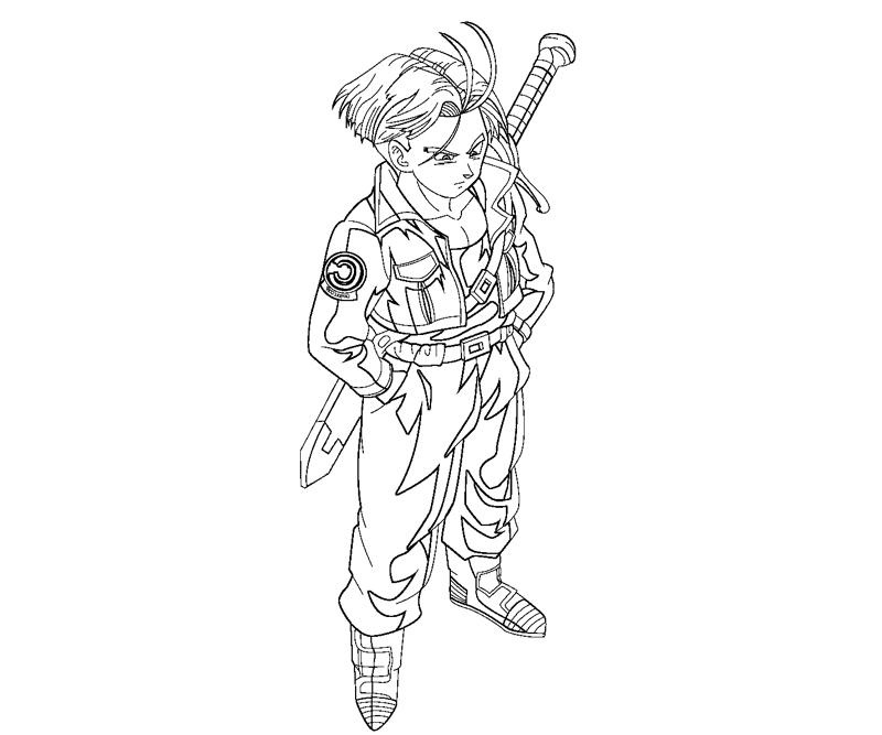Future trunks coloring crafty teenager
