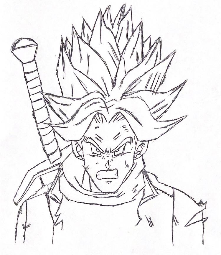 My drawing of future trunks rdbz