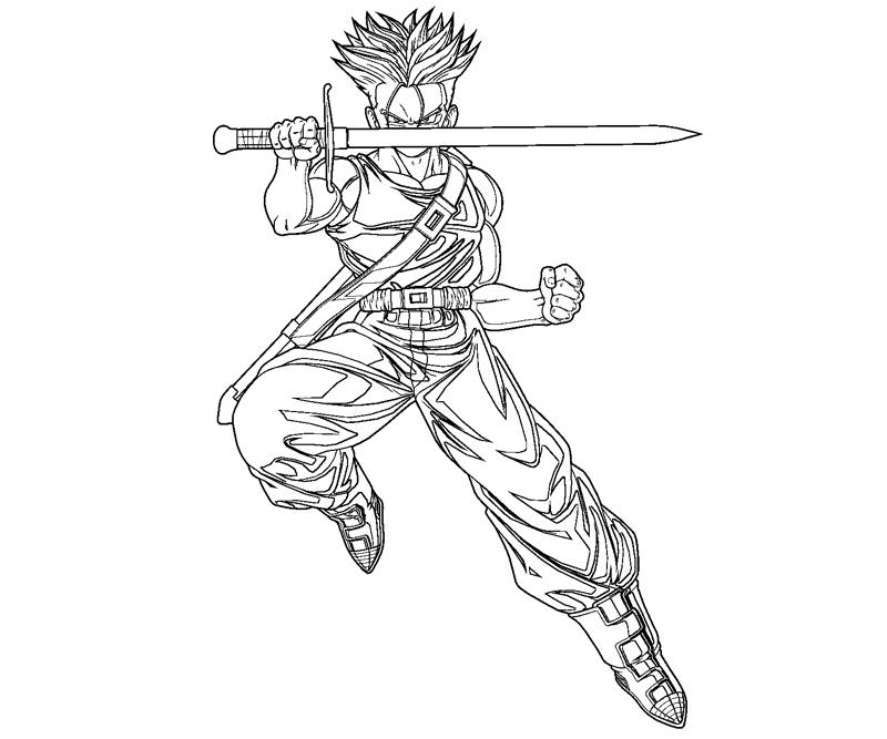 Future trunks coloring crafty teenager