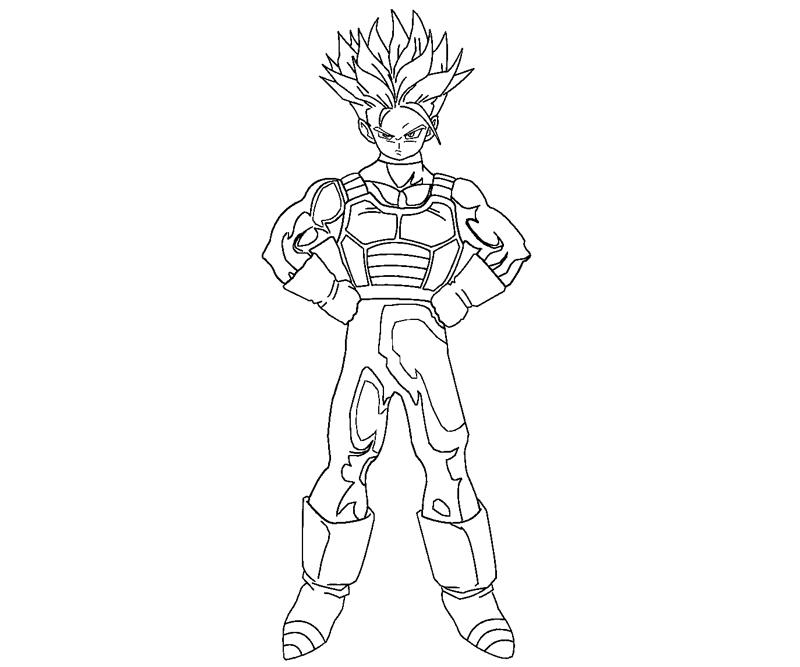 Future trunks coloring crafty teenager