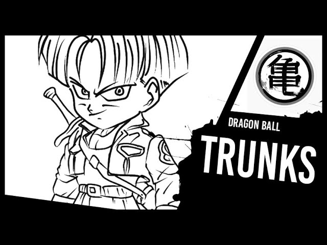 How to draw trunks step by step dragonball