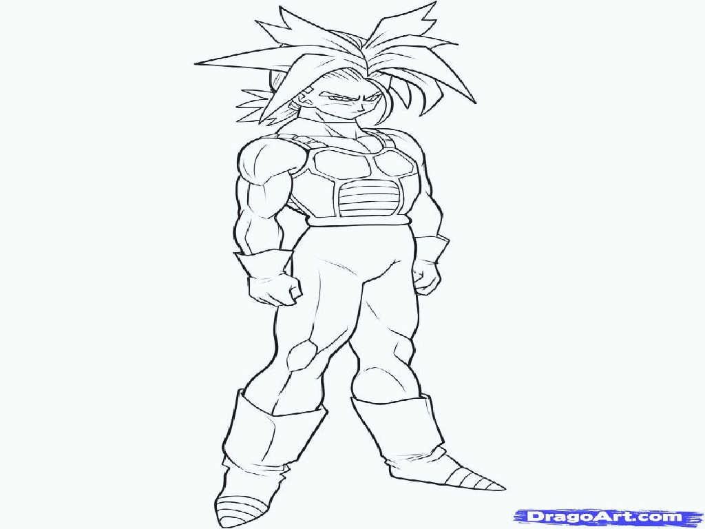 Trunks super saiyan outline