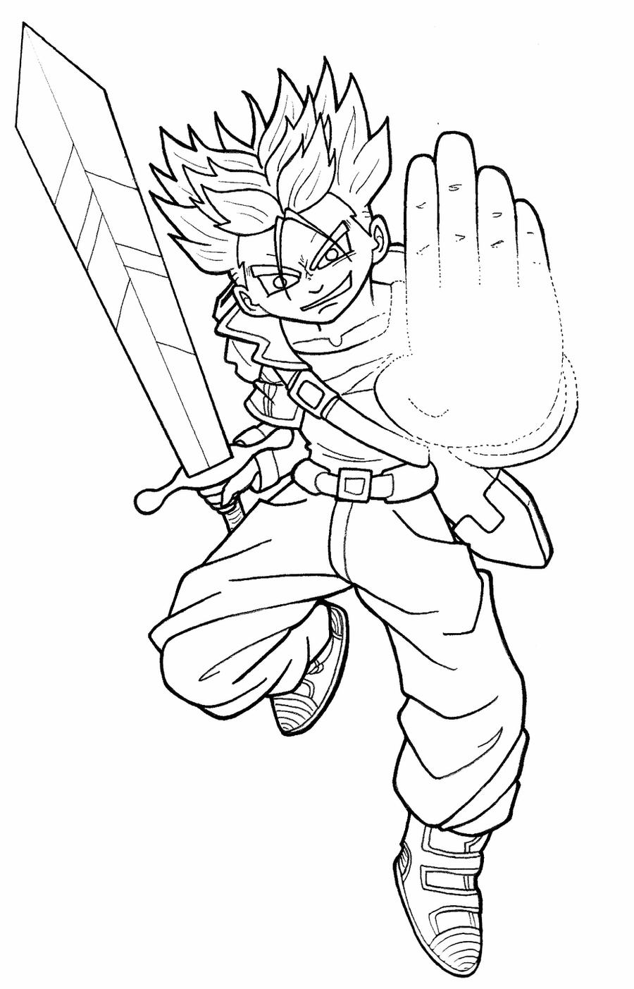 Dbz super saiyan trunks by aichibiailines on