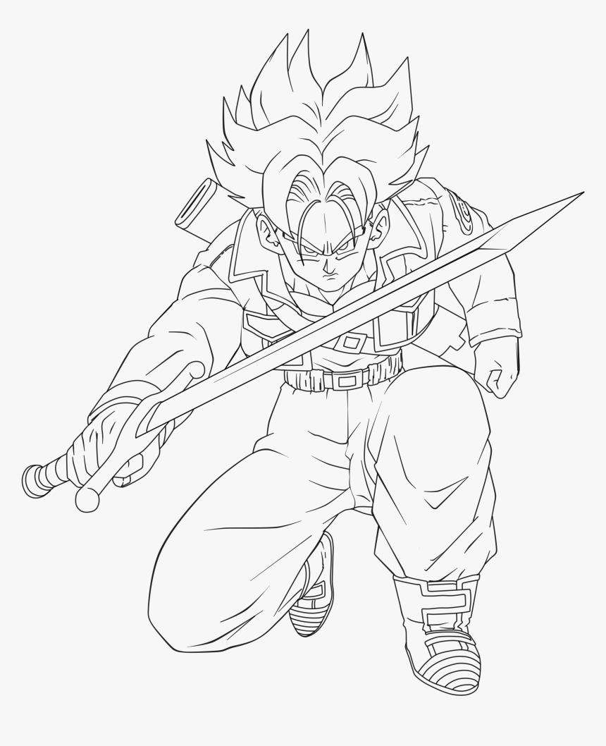 Future gohan coloring pages