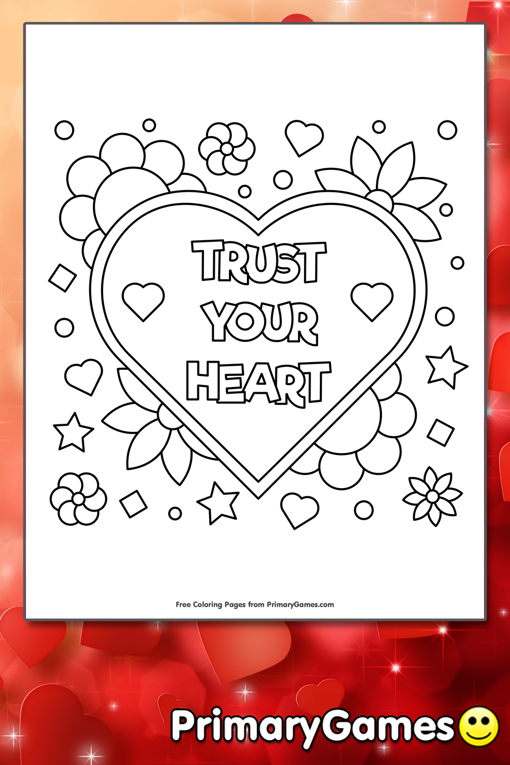 Trust your heart coloring page â free printable pdf from