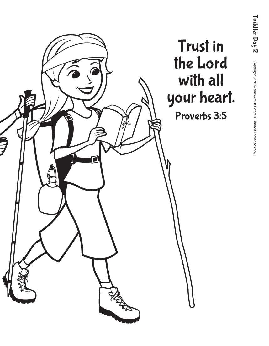 Trust in the lord toddlers kids coloring activity kids answers