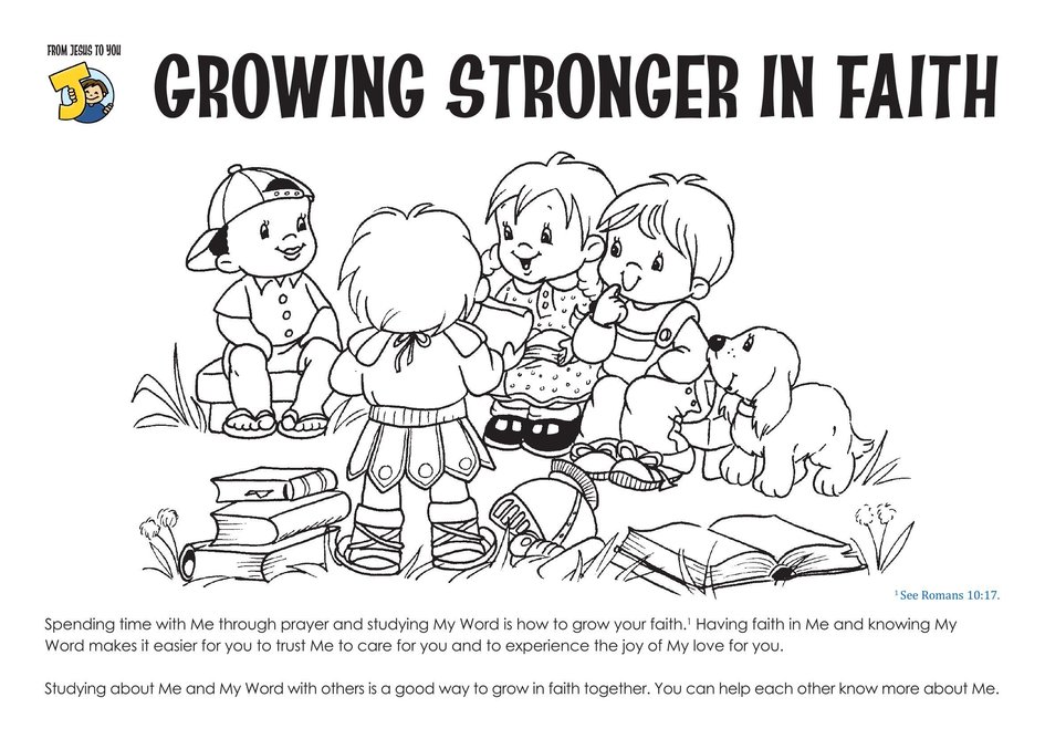 Coloring page from jesus to you growing stronger in faith my wonder studio