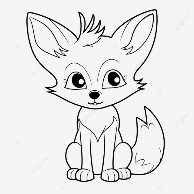 Desenho de pãginas para colorir raposa bebãª impressãµes esboão bonito vetor png desenho de raposa desenho de bebãª desenho de asa imagem png e vetor para download gratuito