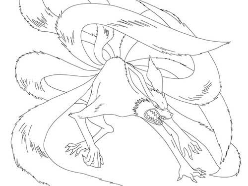 Raposa naruto sketch chibi coloring pages naruto drawings