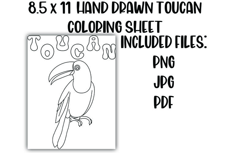 Toucan kids coloring sheet