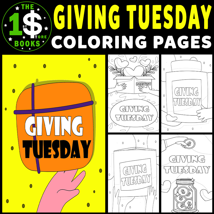 Giving tuesday coloring pages november holiday coloring sheets made by teachers