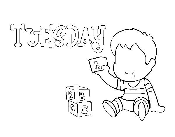 Tuesday coloring page