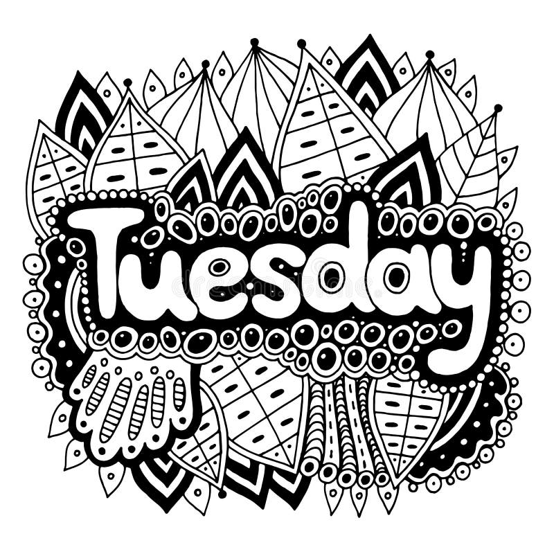 Cartoon tuesday coloring stock illustrations â cartoon tuesday coloring stock illustrations vectors clipart
