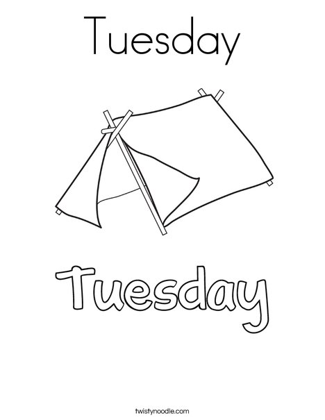 Tuesday coloring page